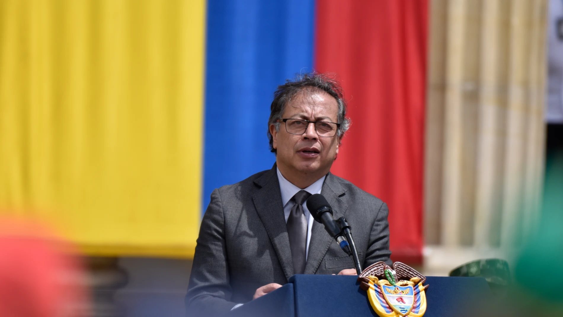 (Foto de ARCHIVO) June 26, 2023, Bogota, Cundinamarca, Colombia: Colombian president Gustavo Petro gives a speech during the honors ceremony to soldiers and indigenous who helped the rescue of the children missing during the 'Operacion Esperanza', in Bogota, Colombia, June 26, 2023. Europa Press/Contacto/Cristian Bayona 26/06/2023 ONLY FOR USE IN SPAIN