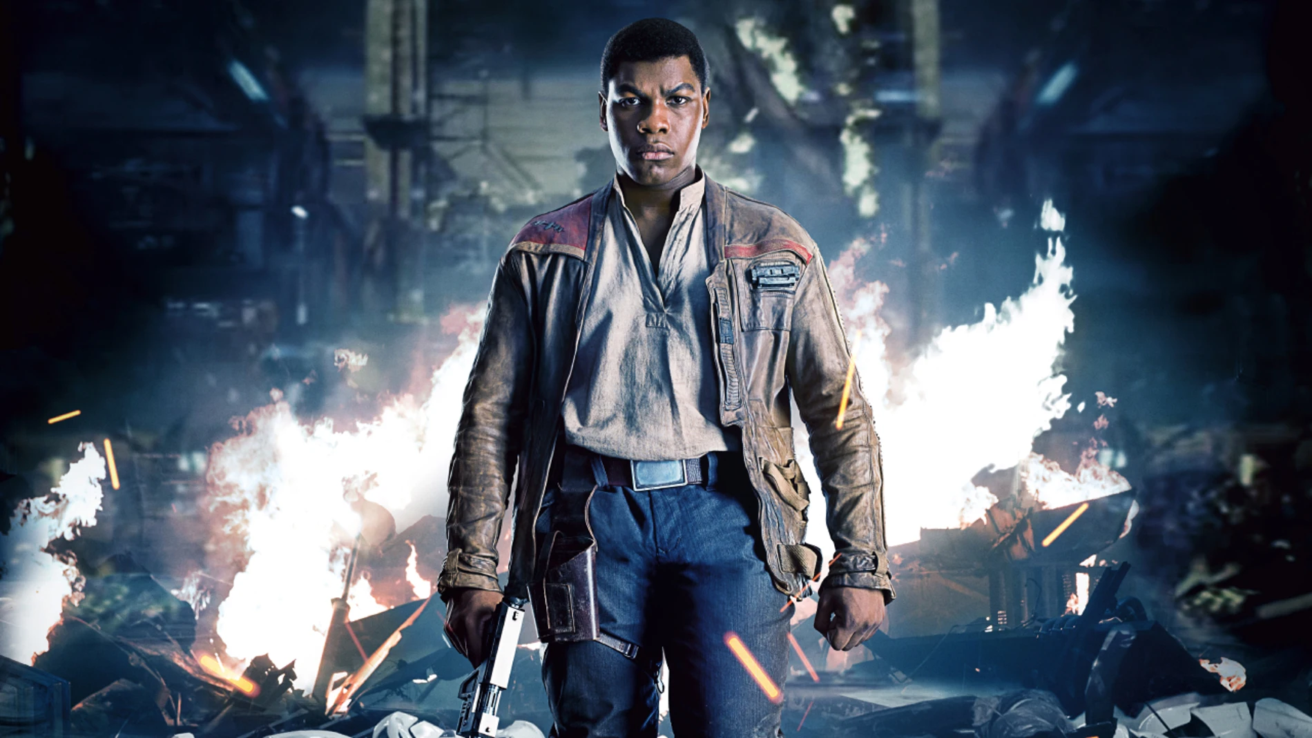 John Boyega como Finn, uno de los nuevos protagonistas de la trilogía de secuelas de 'Star Wars'