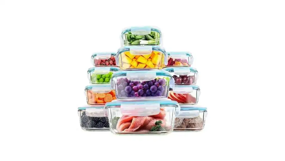 Set de 12 recipientes de vidrio KICHLY