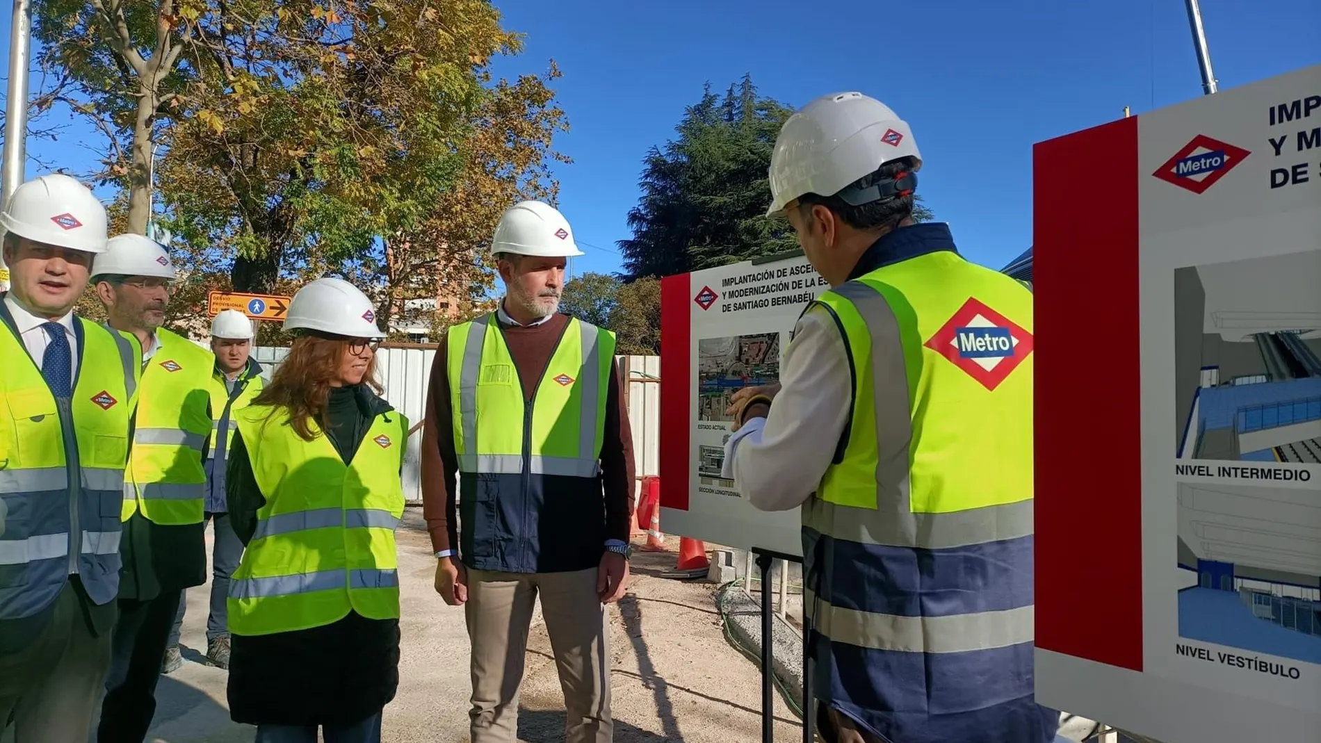 Las obras de la estación 'Bernabéu' de la L10 avanzan al 35% y el tráfico en la Castellana se recuperará en enero