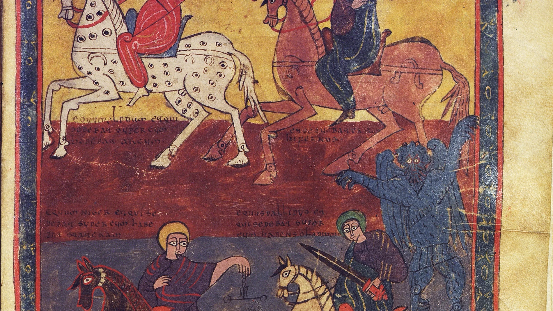 Los cuatro jinetes del Apocalipsis (beato de Valcabado)