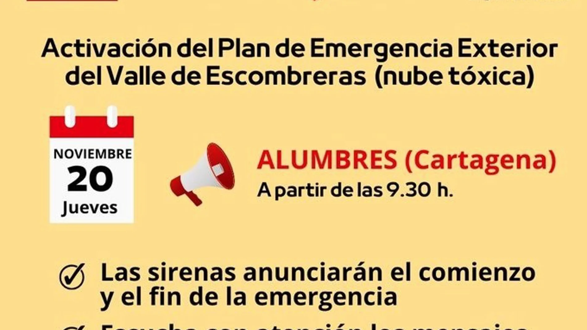 MURCIA.-El 1-1-2 hará el jueves un simulacro de accidente químico en el Valle de Escombreras