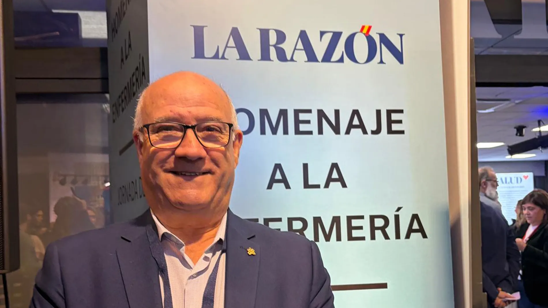 El presidente del Consejo de Enfermería de Castilla y León, Enrique Ruiz Fournier, en el homenaje de La Razón a la Enfermería