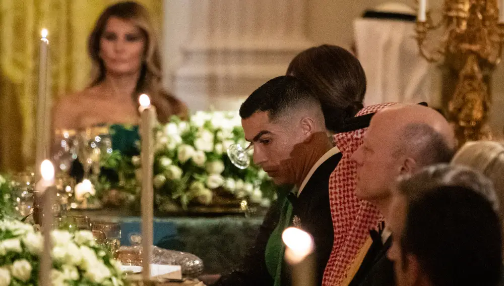 Cristiano Ronaldo, en la cena de gala en la Casa Blanca