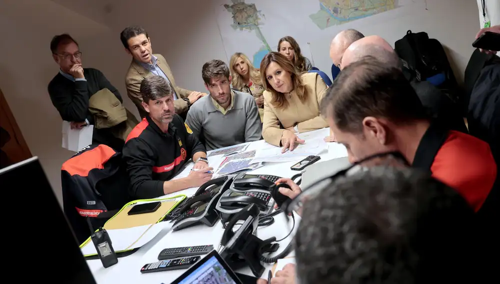 El Cecopal se ha reunido en la central de la Policía Local de Valencia durante el simulacro