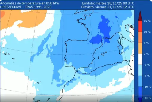 Aviso de nieve en España: la AEMET señala dónde caerán Aviso de nieve en España: la AEMET señala dónde caerán