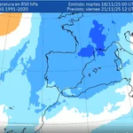 Llegauna masa de aire muy fría para la época del año en nuestras latitudes: