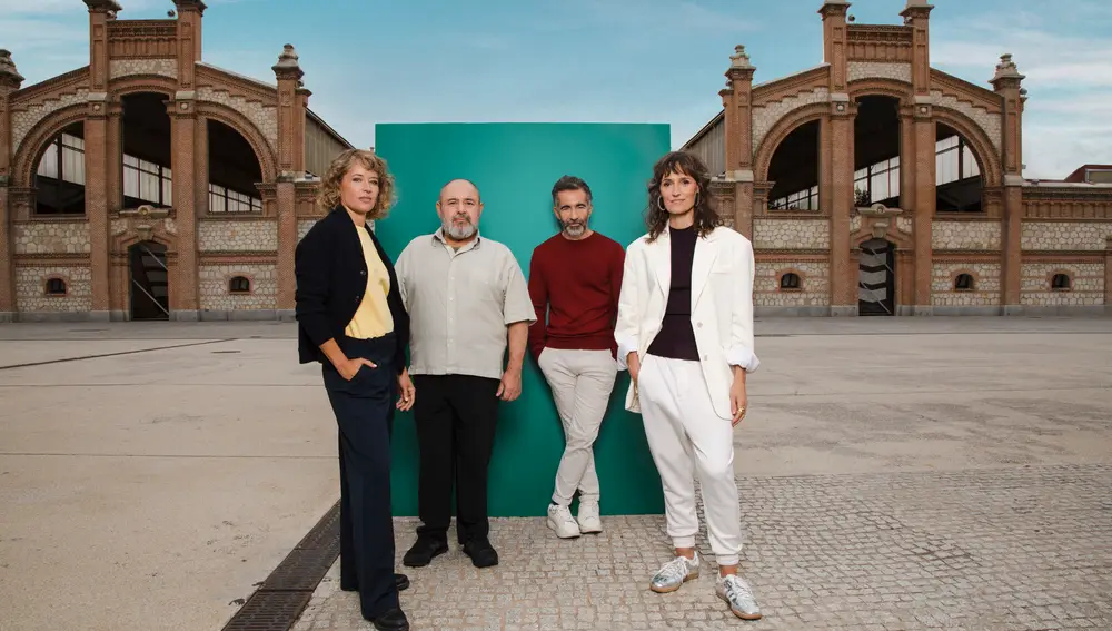 Elenco de 'Filosofía mundana': Jorge Calvo, Marta Larralde, Pepe Ocio y Laura Pamplona, en Matadero