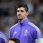 Courtois, antes de un partido del Real Madrid esta temporada
