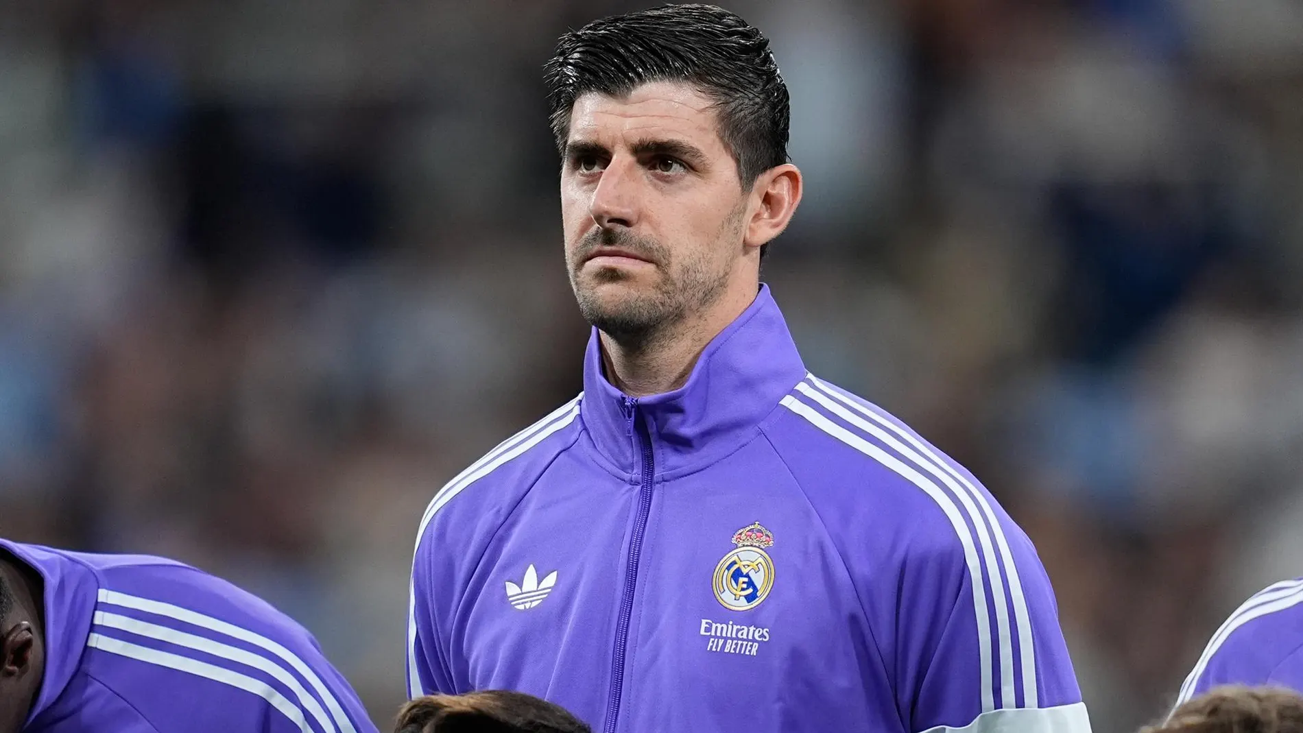 Courtois, antes de un partido del Real Madrid esta temporada