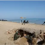 Un momento de las maniobras conjuntas