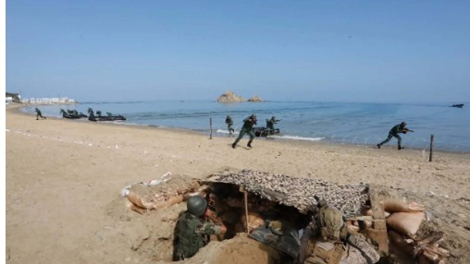 Un momento de las maniobras conjuntas