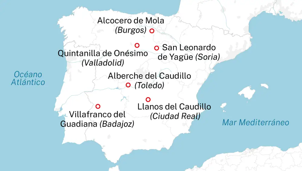 Pueblos con referencias franquistas