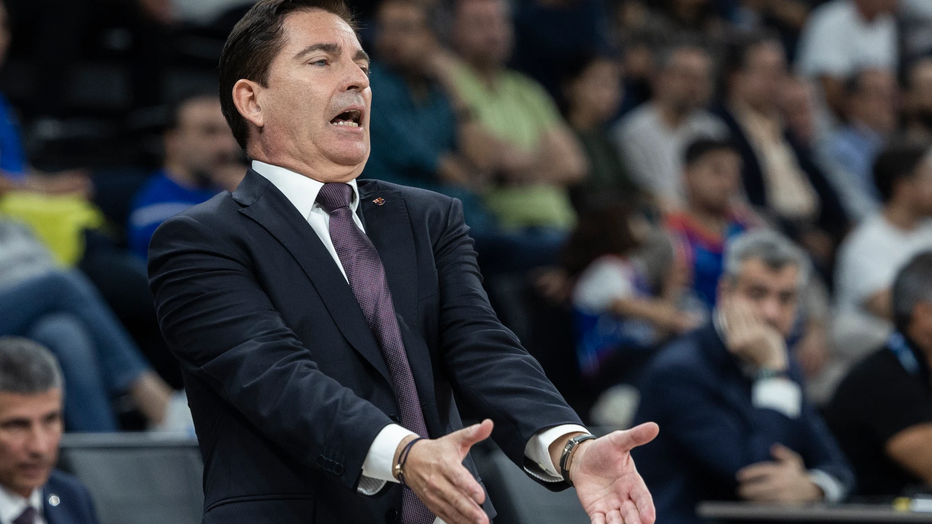 Xavi Pascual, durante el partido ante el Anadolu Efes