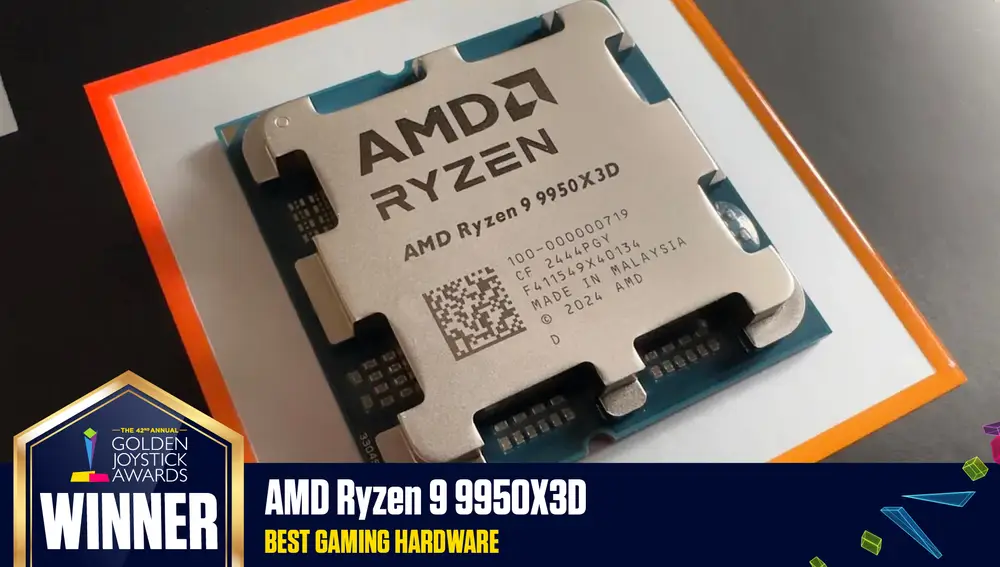 AMD Ryzen 9 9950X3D ganador "BEST GAMING HARDWARE"