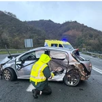 uno de los coches implicados en el accidente
