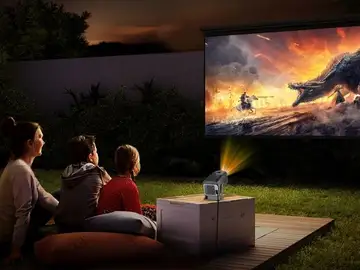 El proyector portátil más completo del año: Android 14, 1080p, 200 ANSI y WiFi 5G para ver todo desde cualquier lugar Proyector Portátil