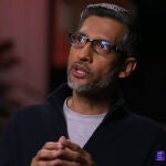 Sundar Pichai CEO de Google durante su entrevista para BBC Newsnight