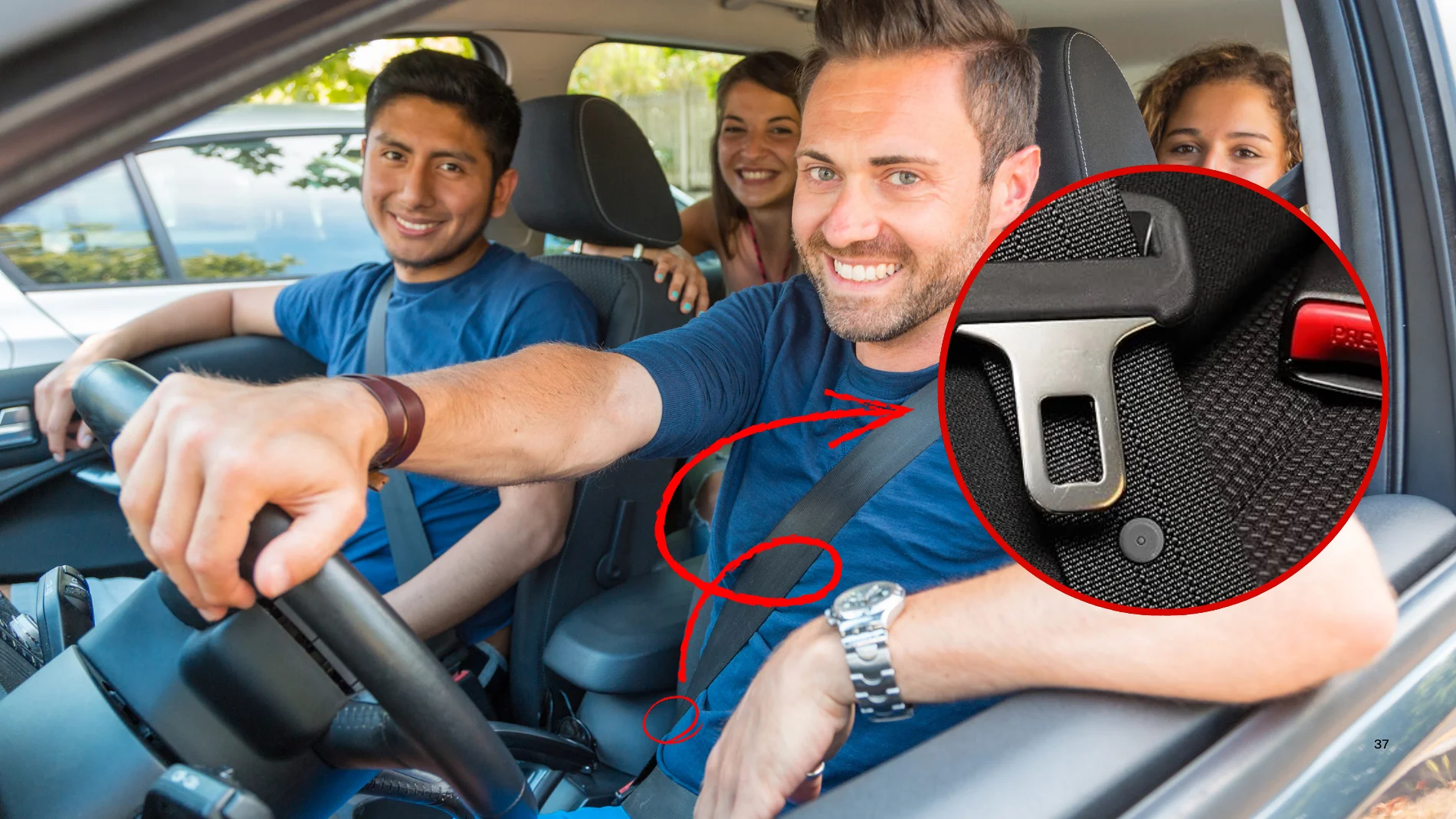 Botón negro del cinturón de seguridad: ¿Cuál es su función?