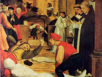 Retrato de la plaga de Justiniano Plaga