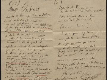 Una de las cartas de Dalí a Buñuel