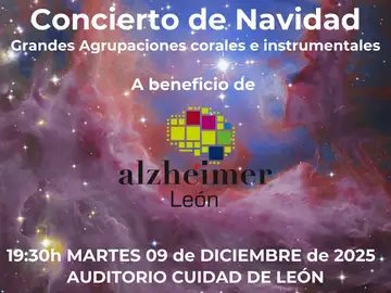 Cartel del Concierto de Navidad del Conservatorio de Música de León a beneficio de la asociación de Alzheimer Cartel del Concierto de Navidad del Conservatorio de Música de León a beneficio de la asociación de Alzheimer