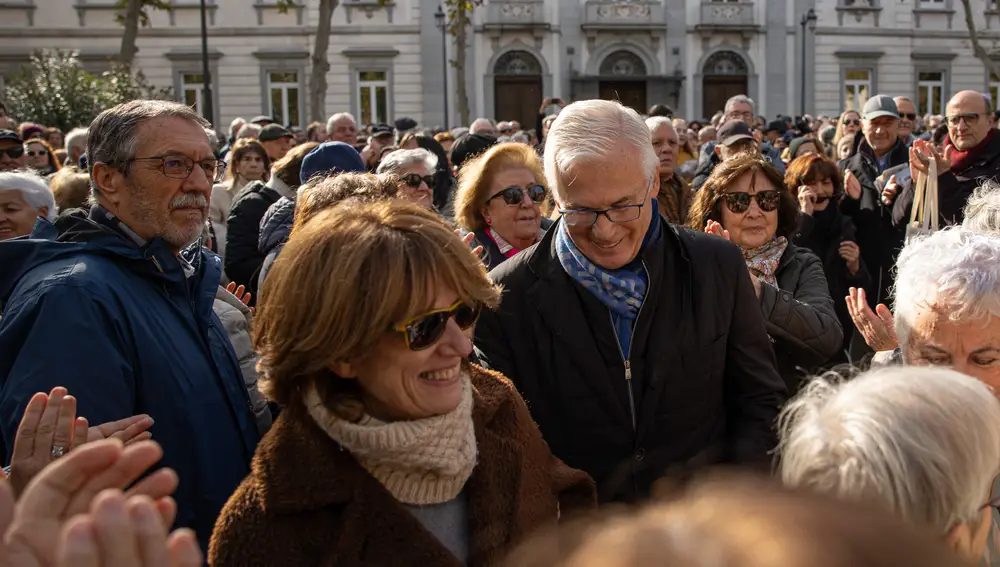 Manifestación frente al Tribunal Supremo en Madrid en apoyo al fiscal general del Estado, Álvaro García Ortiz
