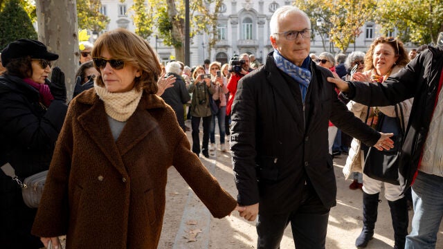 Manifestación frente al Tribunal Supremo en Madrid en apoyo al fiscal general del Estado, Álvaro García Ortiz