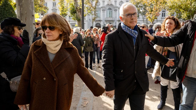 Manifestación frente al Tribunal Supremo en Madrid en apoyo al fiscal general del Estado, Álvaro García Ortiz