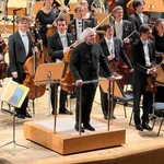 El director Simon Rattle en el Auditorio Nacional