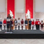 Los premiados, durante el acto de entrega