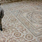 Pablo Yagüe, restaurador de la Villa Romana de la Dehesa en Las Cuevas de Soria