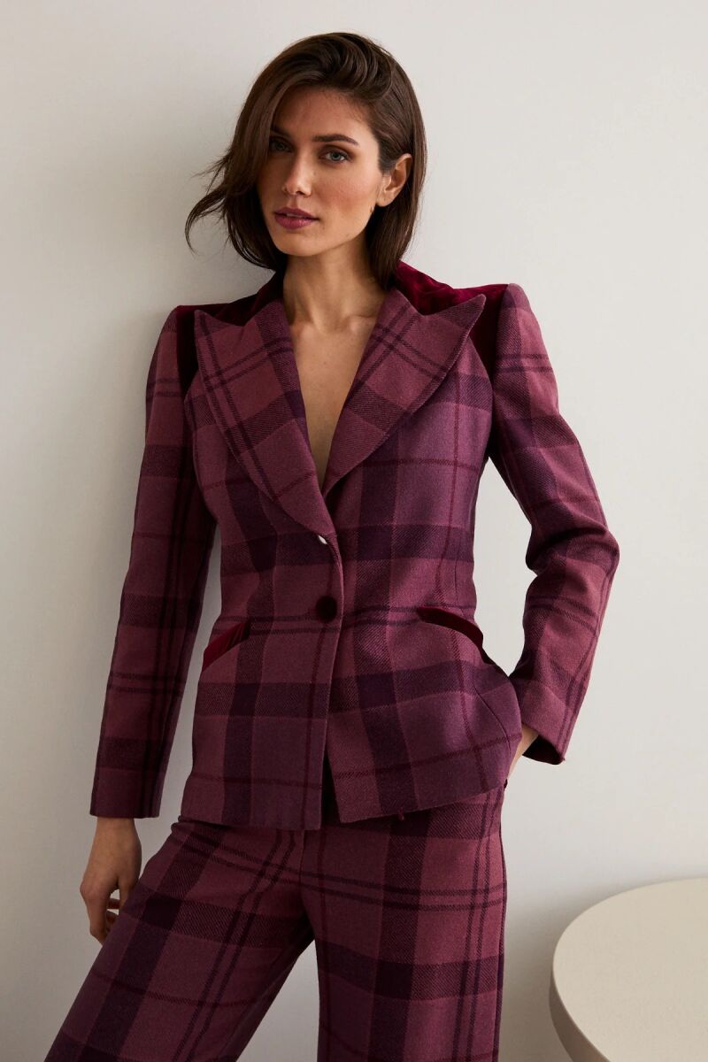 Americana de cuadros.