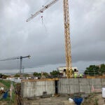 Obras de construcción de la iglesia de San Francisco de Sales Obras de construcción de la iglesia de San Francisco de Sales