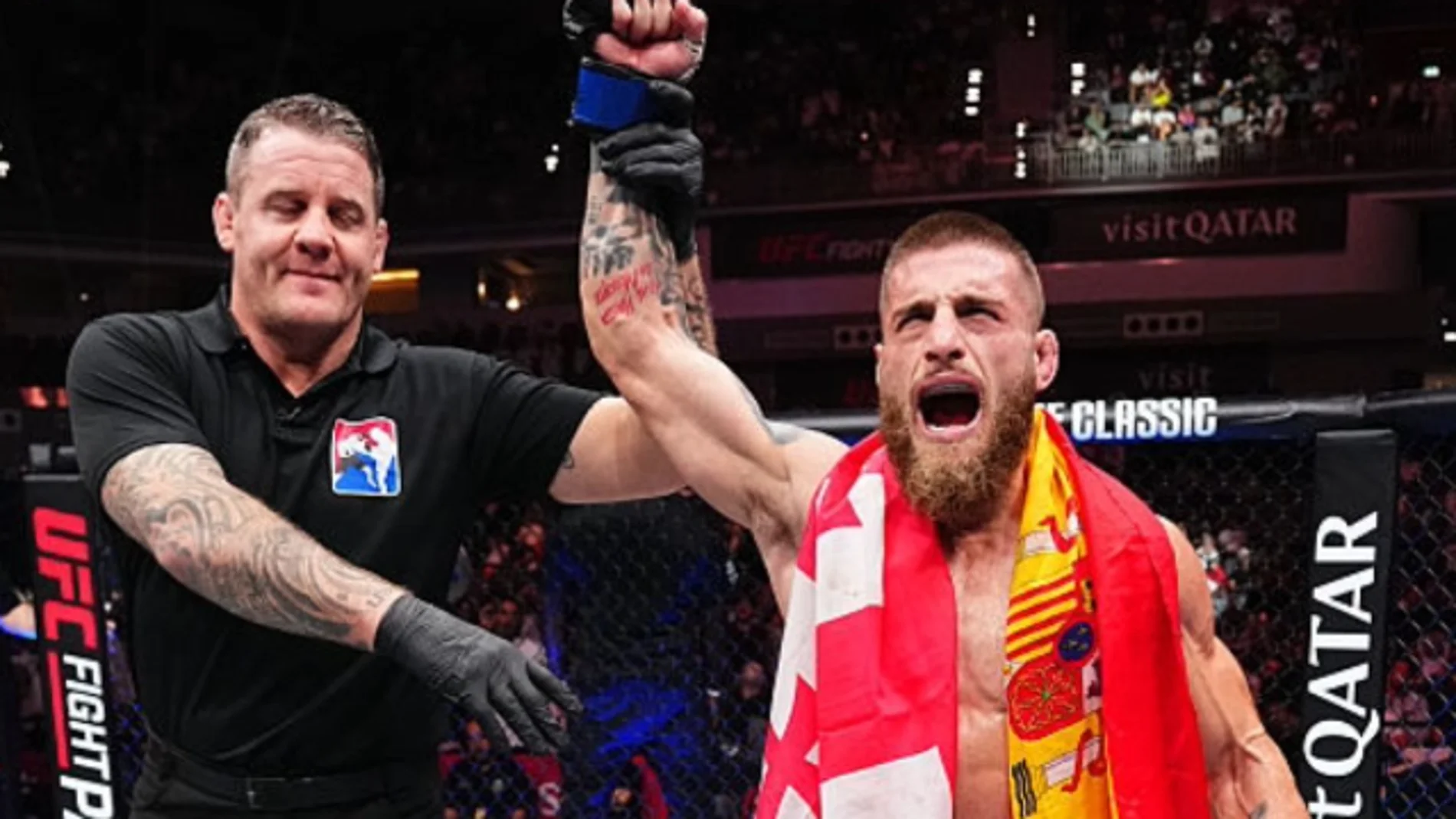 Aleksandre Topuria conquista Qatar tras vencer a Bekzat Almakhan por decisión unánime: "Tenía más que enseñar"