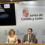 El consejero Juan Carlos Suárez-Quiñones y la directora María Pardo presentan la línea de ayudas