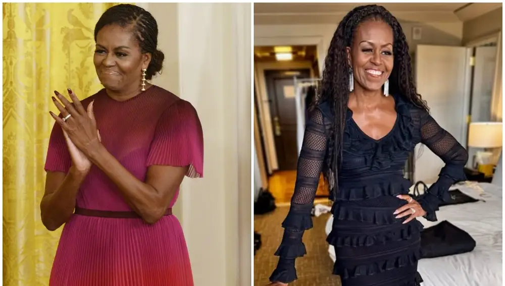Comparativa del antes y el después de Michelle Obama