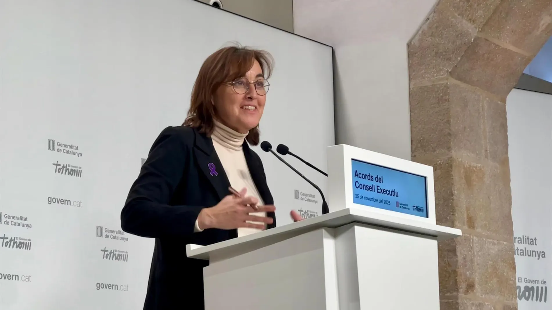 La portavoz y consellera de Territorio de la Generalitat, Sílvia Paneque, en rueda de prensa.