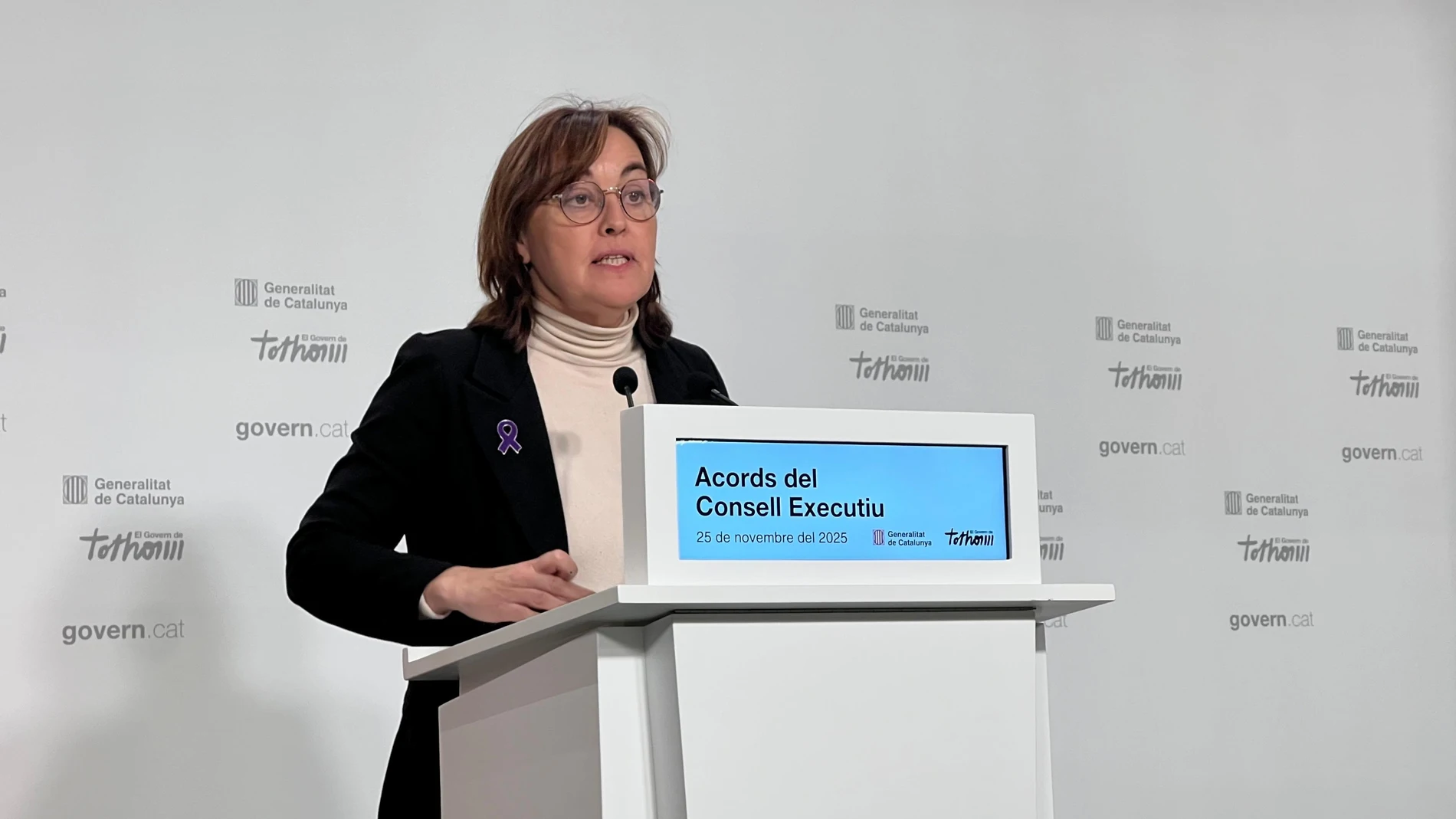 La portavoz del Govern, Sílvia Paneque. EUROPA PRESS 25/11/2025