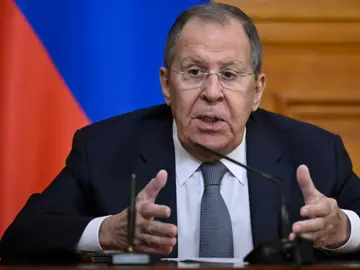 Russian and Belarusian Foreign Ministries hold joint board meeting MOSCOW (Russian Federation), 25/11/2025.- Russian Foreign Minister Sergey Lavrov speaks during a joint press conference with Belarusian Foreign Minister following a joint meeting of the Boards of the Foreign Ministries of Russia and Belarus in Moscow, Russia, 25 November 2025. (Bielorrusia, Rusia, Moscú) EFE/EPA/ALEXANDER NEMENOV/AFP / POOL