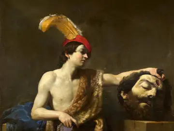 La obra de Guido Reni que representa a David contemplando la cabeza de Goliat La obra de Guido Reni que representa a David contemplando la cabeza de Goliat