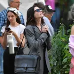 Anne Hathaway en el rodaje de "El Diablo Viste de Prada 2".