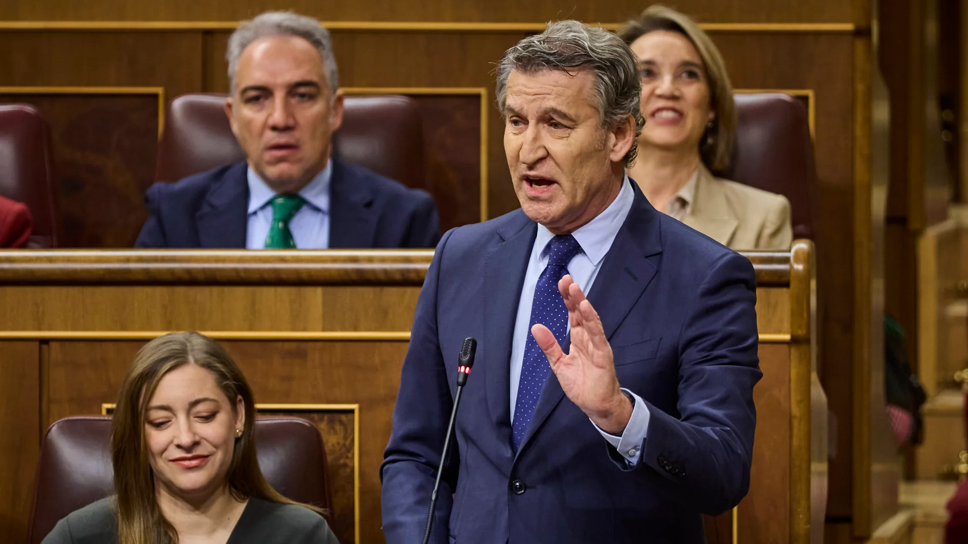 Sesión de control al Gobierno en el Congreso de los Diputados. Comparece en el pleno el líder de PP, Alberto Nuñez Feijoo. © Alberto R. Roldán / Diario La Razón.26 11 2025