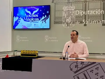 El diputado de Cultura, David Mingo, durante la presentación del programa 'Noches Mágicas en Navidad' El diputado de Cultura, David Mingo, durante la presentación del programa 'Noches Mágicas en Navidad'