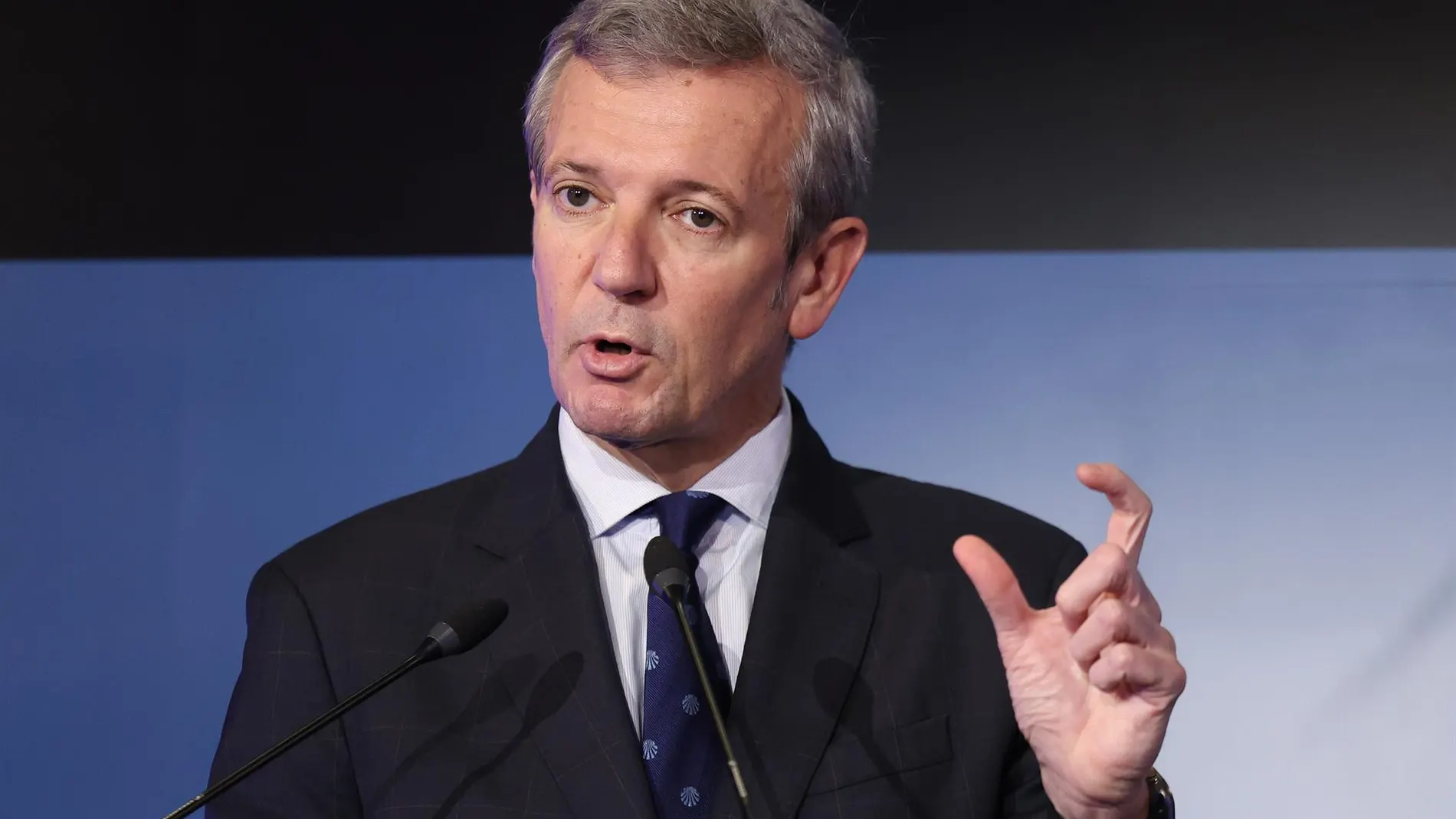 Rueda, hoy, durante su intervención.