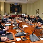 Imagen del Pleno extraordinario del CGPJ en el que se ha avalado la idoneidad de Teresa Peramato