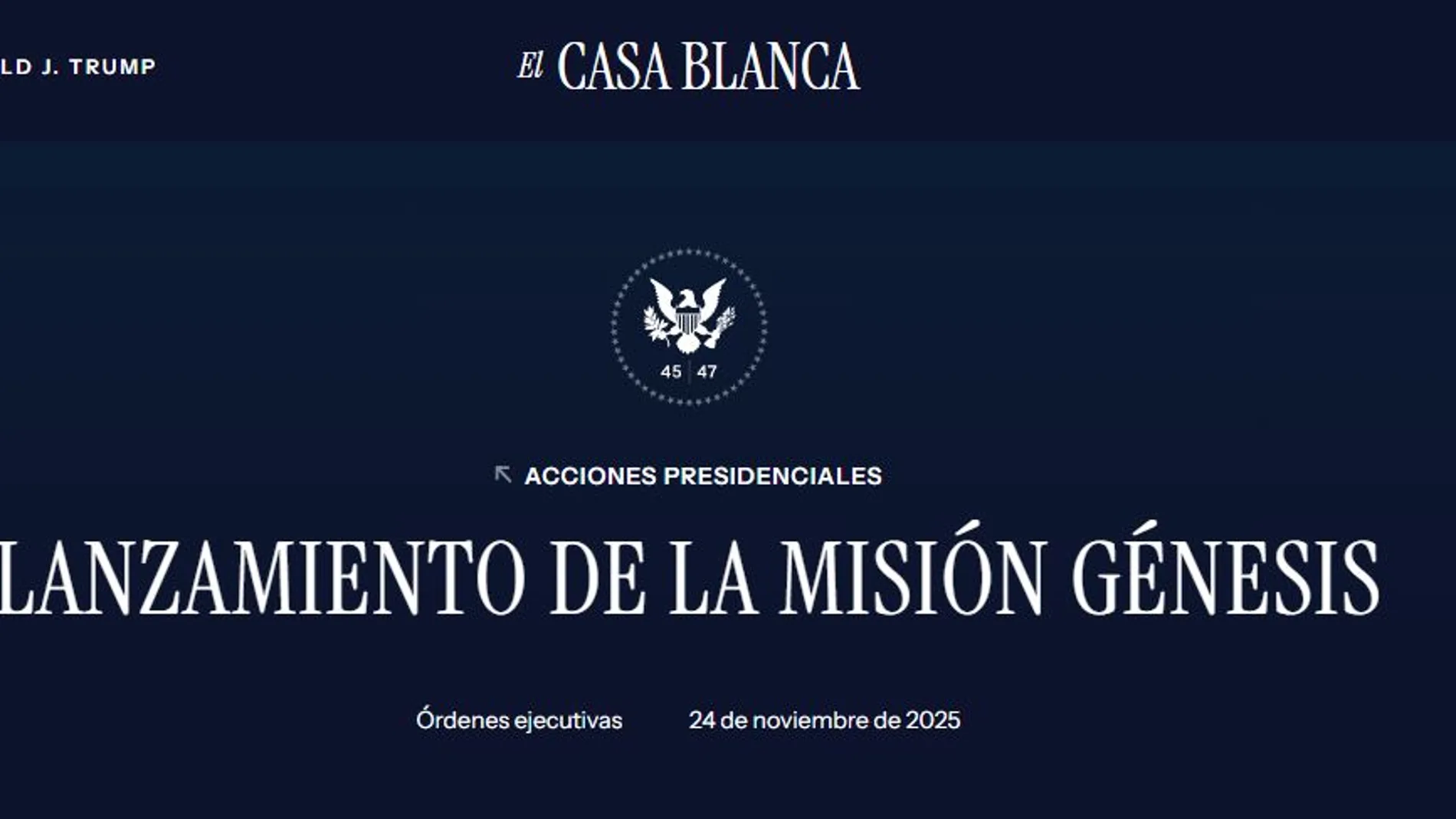 Estados Unidos da luz verde a la Misión Génesis para retomar el liderazgo tecnológico global