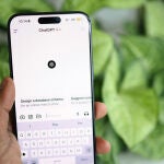 La aplicaci&oacute;n de ChatGPT en un iPhone