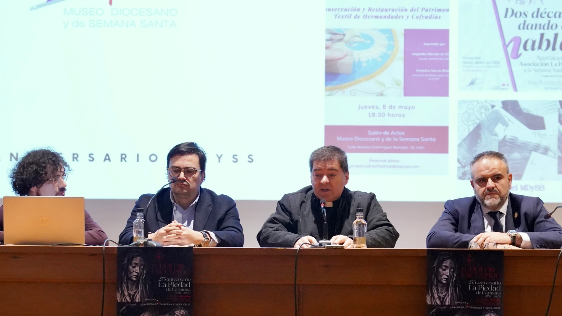 Convocatoria con motivo del primer aniversario del Museo Diocesano y de Semana Santa de León y presentación de la reapertura de la iglesia de Palat del Rey con la exposición ‘El dolor esculpido: Carmona, La Piedad y Minerva y Vera Cruz’