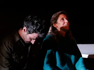 Cecilia Freire e Ignacio Mateos, en un momento de la representación Cecilia Freire e Ignacio Mateos, en un momento de la representación